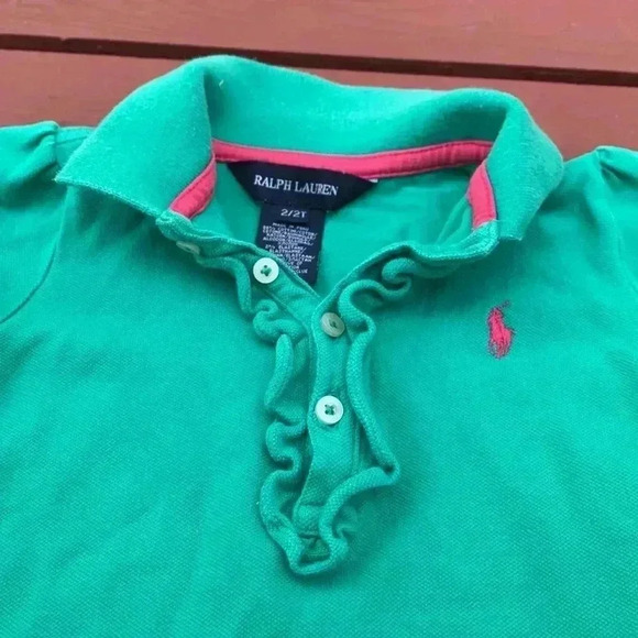 Five for 25 Ralph Lauren shirt with cap sleeves and ruffles around the front - Picture 2 of 6
